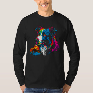Camiseta Border Collie Arte Pop