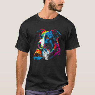 Camiseta Border Collie Arte Pop