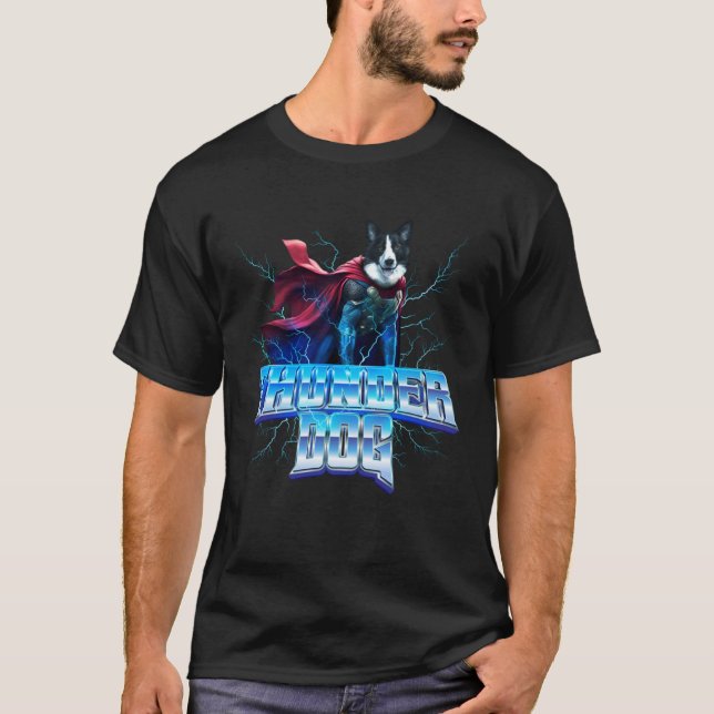 Camiseta Border Collie as the God of Thunder and Lightning (Anverso)