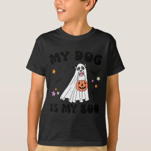 Camiseta Border Collie Boo Perro Halloween Blanco Y Negro