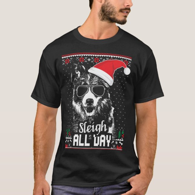 Camiseta Border Collie Christmas (Anverso)