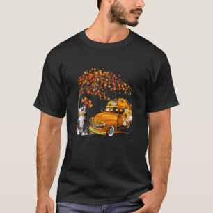 Camiseta Border Collie con sombrero otoño árbol camioneta P