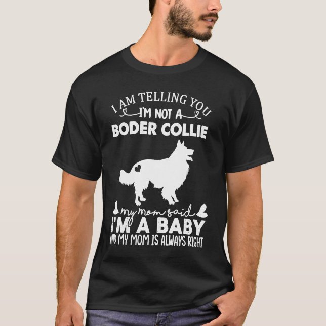 Camiseta Border Collie Dog   For Women Mom Mama Dog (Anverso)