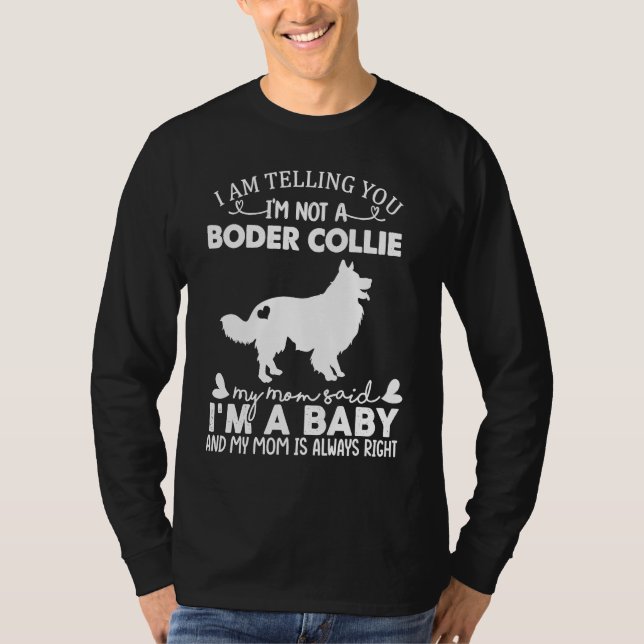 Camiseta Border Collie Dog   For Women Mom Mama Dog (Anverso)
