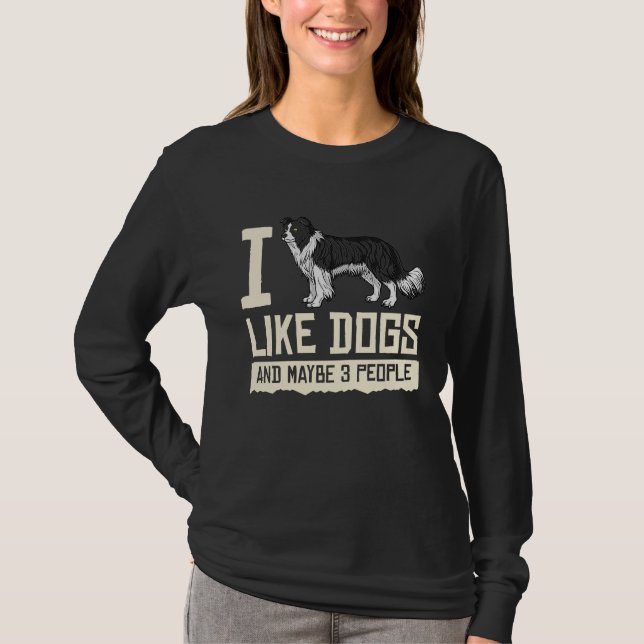 Camiseta Border Collie Dog Puppies Owner Lover 1 (Anverso)