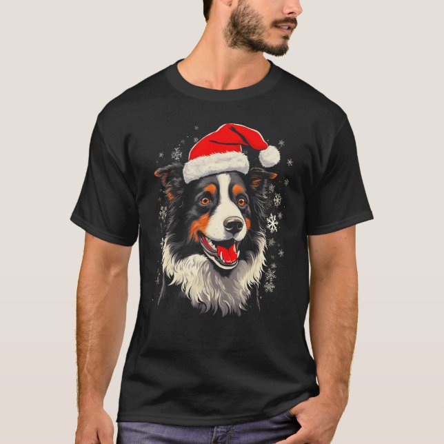 Camiseta Border Collie Dog Xmas (Anverso)
