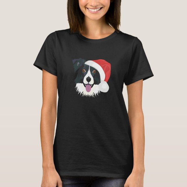 Camiseta Border Collie Feliz Navidad (Anverso)