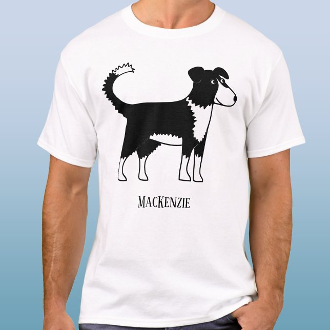 Camiseta Border Collie Galés Ovejero Personalizado (Welsh border collie personalized custom name ofr text sheepdog t-shirt for dog lovers)