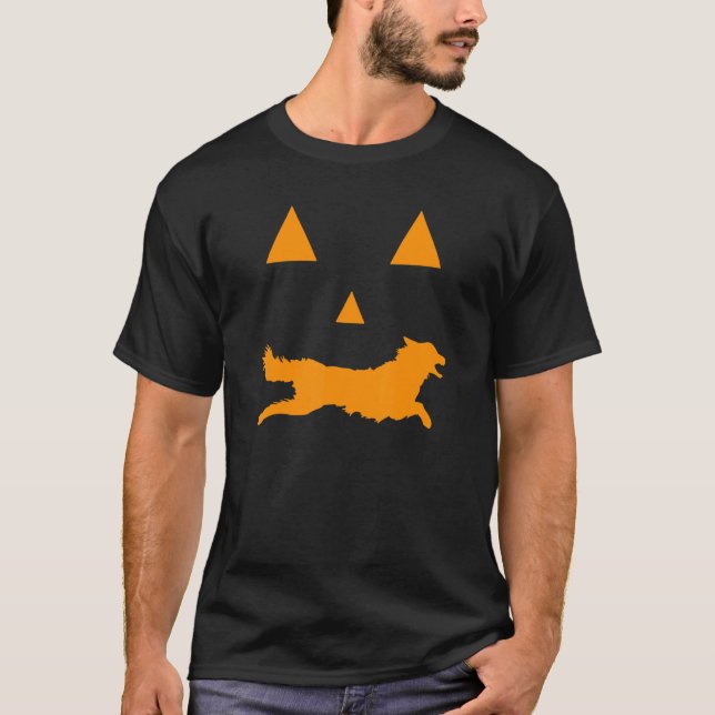 Camiseta Border Collie Halloween Spookone Face Dog Classic (Anverso)