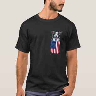 Camiseta Border Collie Perro Bandera Americana Patriótica 4