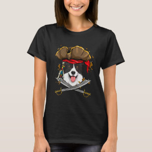 Camiseta Border Collie Pirata Niños Perro Pirata Calabaza H