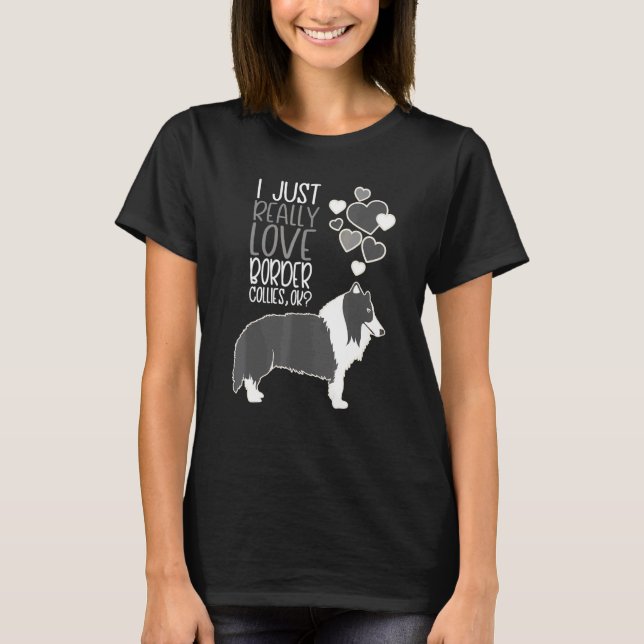 Camiseta Border Collie - Simplemente Amo a los Border Colli (Anverso)