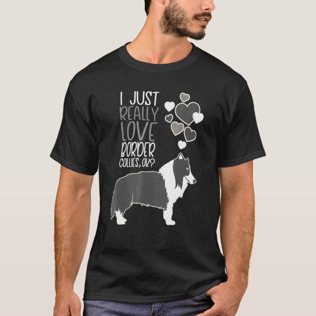 Camiseta Border Collie - Simplemente Amo a los Border Colli (Anverso)
