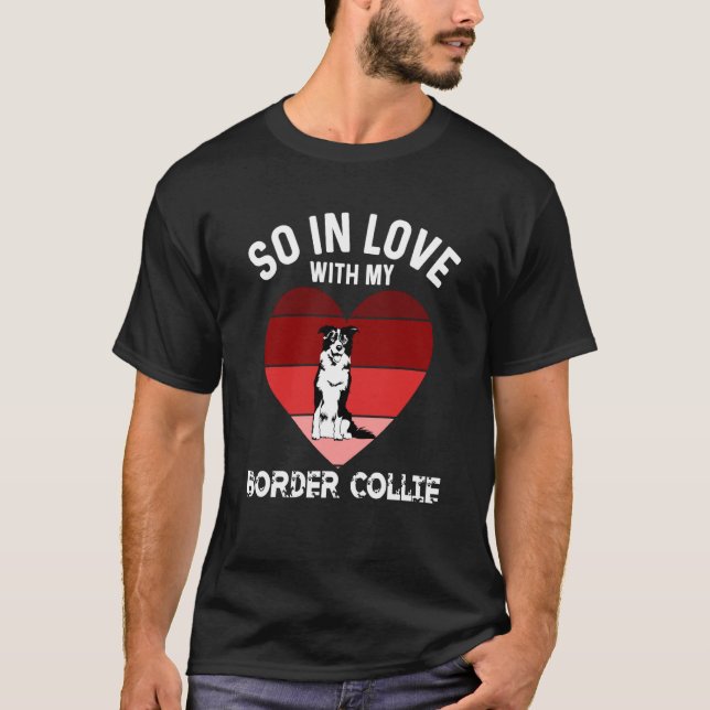 Camiseta Border Collie Valentines Day For Women Border Coll (Anverso)