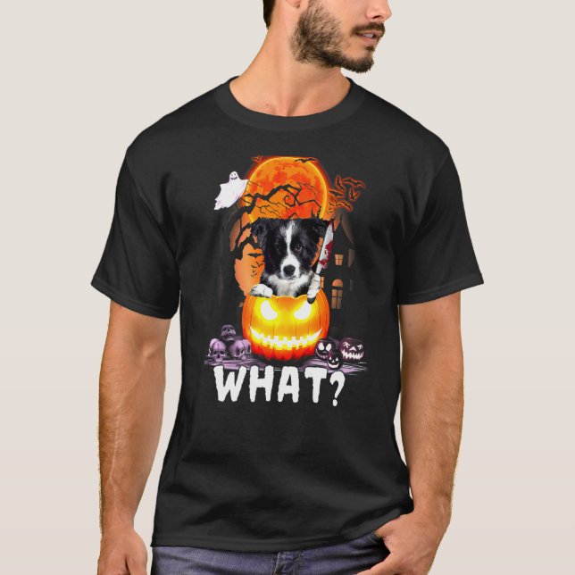 Camiseta Border Collie What  Border Collie With Knife Kille (Anverso)