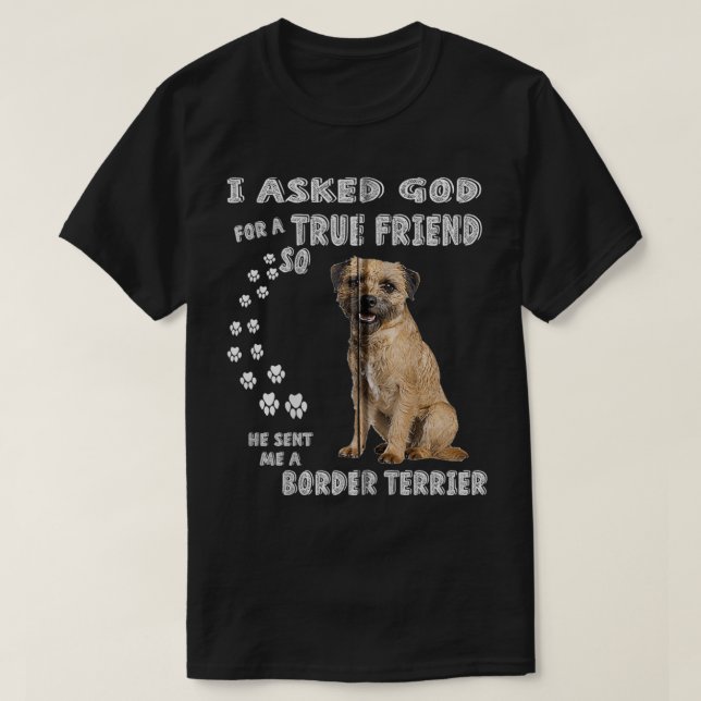 Camiseta Border Terrier Gifts for Dad Mom, Cute Brown Borde (Diseño del anverso)