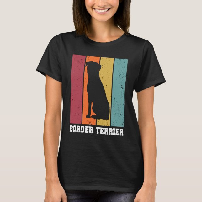 Camiseta Border Terrier Vintage  1 (Anverso)