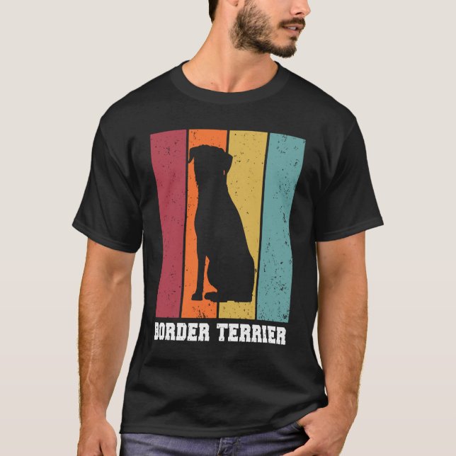 Camiseta Border Terrier Vintage  1 (Anverso)