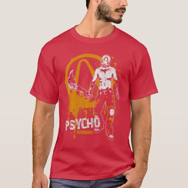 Camiseta Borderlands Psycho Graffiti Gaming PremiumriBlend  (Anverso)