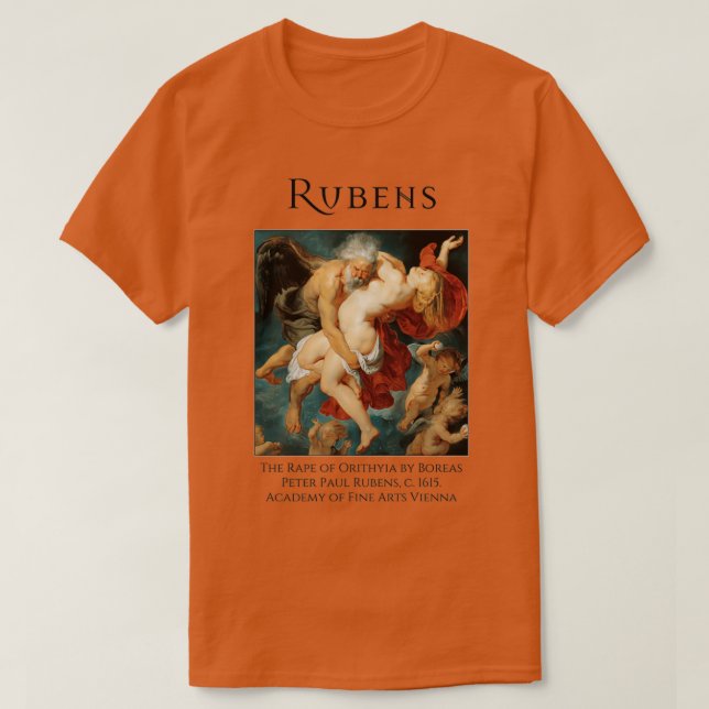 Camiseta Boreas que secuestran a Orithyia Rubens 1 (Diseño del anverso)
