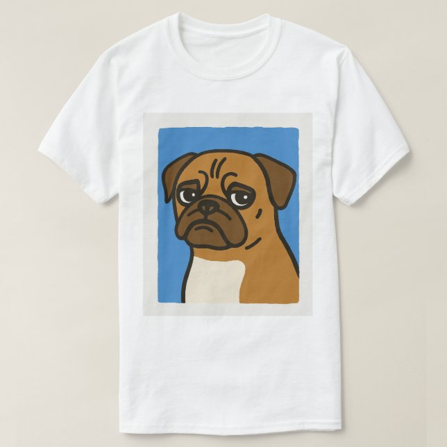 Camiseta Bored Pug (Diseño del anverso)