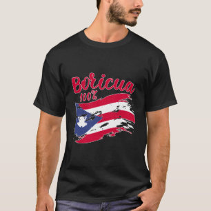 Camiseta Boricua 100 % Latina Chica Puerto Rico