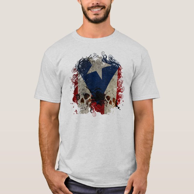 Camiseta Boricua 4 nunca, (Anverso)