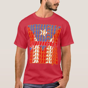 Camiseta Boricua Cascade neón