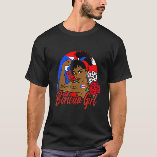 Camiseta Boricua Chica puertorriqueña Puerto Rico mujer pue (Anverso)
