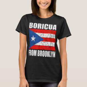 Camiseta Boricua de brooklyn nueva york bandera de puerto a