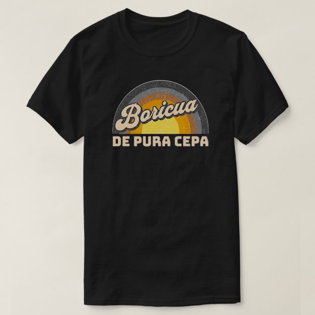 Camiseta Boricua De Pura Cepa (Diseño del anverso)