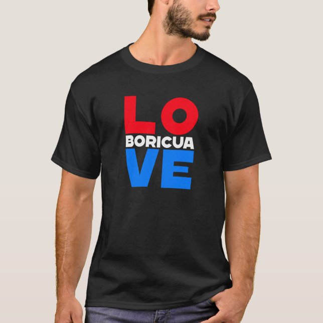 Camiseta Boricua Love (Anverso)