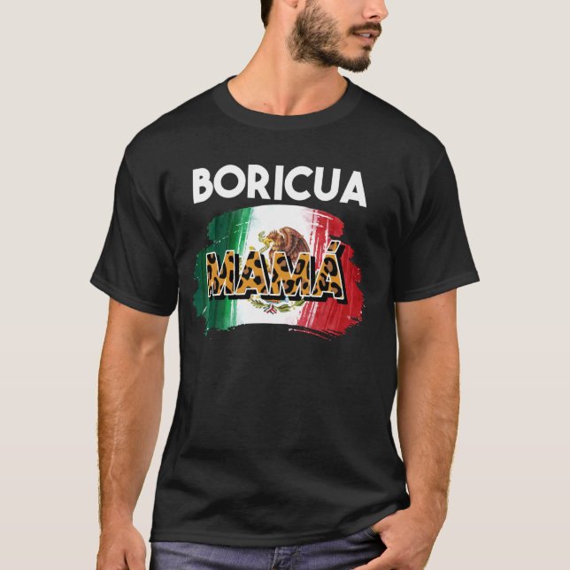 Camiseta Boricua Mama Boricua (Anverso)
