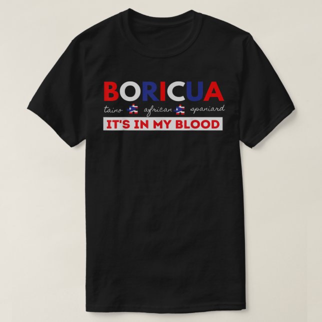 Camiseta Boricua Orgullo Puertorriqueño Wepa Taino Nuyorica (Diseño del anverso)