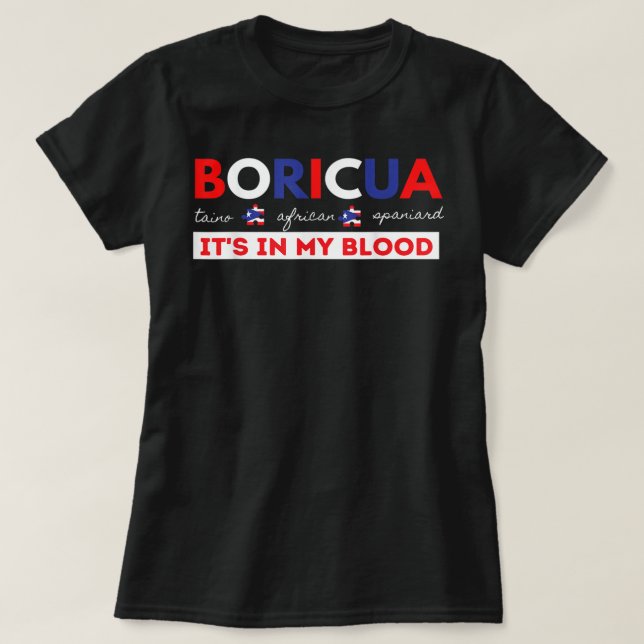 Camiseta Boricua Orgullo Puertorriqueño Wepa Taino Nuyorica (Diseño del anverso)