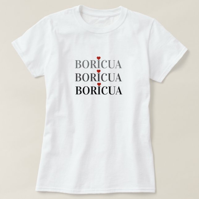 Camiseta Boricua Puerto RIco (Diseño del anverso)