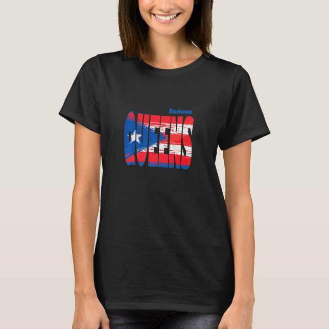 Camiseta Boricua Roots Puerto Rico Pride PR Queens Puerto R (Anverso)