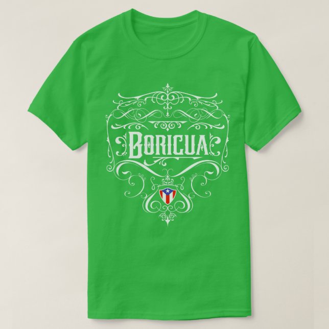 Camiseta Boricua Vintage Art Deco (Diseño del anverso)