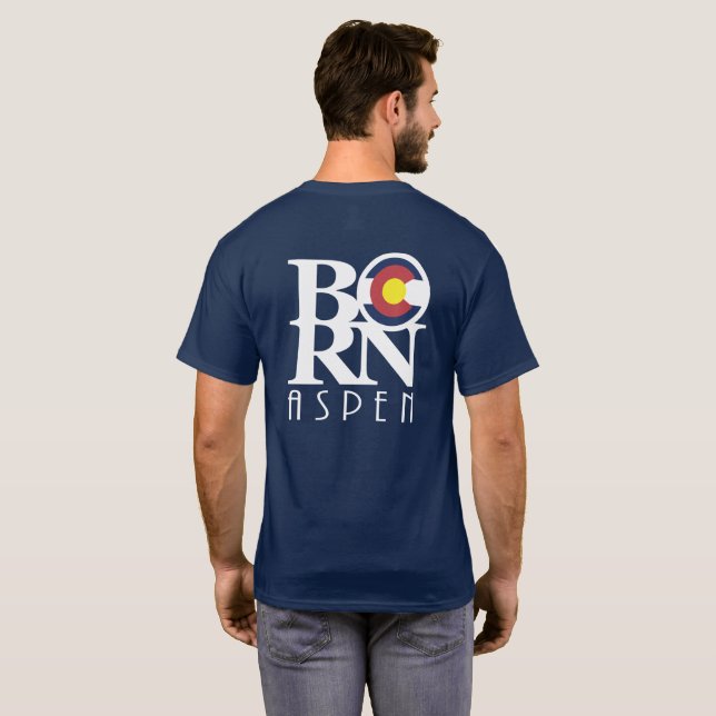 Camiseta BORN Aspen Colorado (Reverso completo)