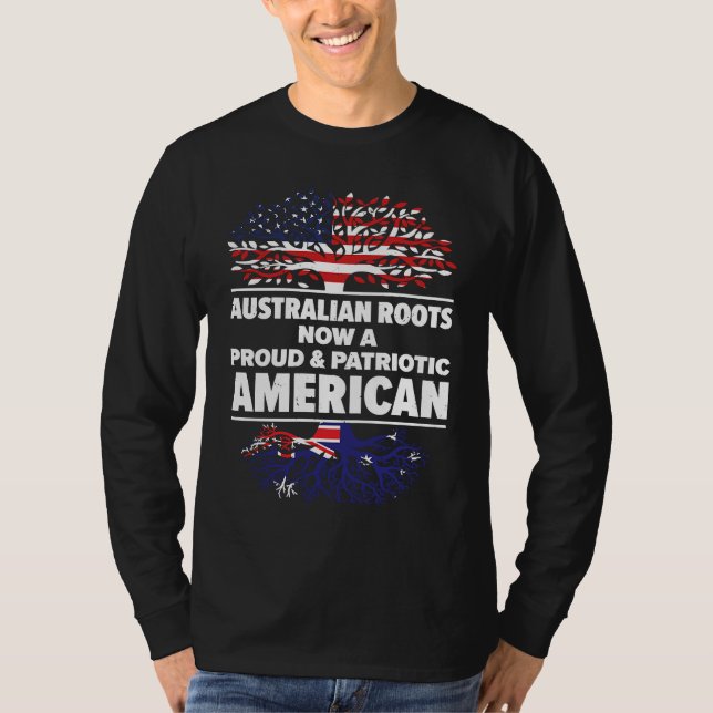 Camiseta Born Australian Australia American USA Citizenship (Anverso)