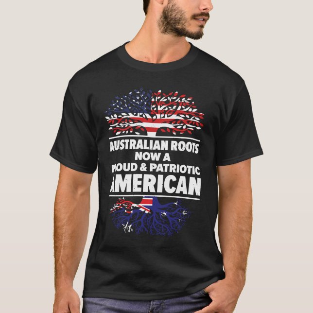 Camiseta Born Australian Australia American USA Citizenship (Anverso)