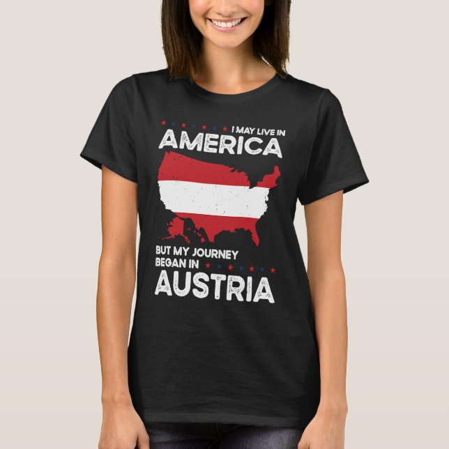 Camiseta Born Austrian Austria American USA Citizenship  1 (Anverso)