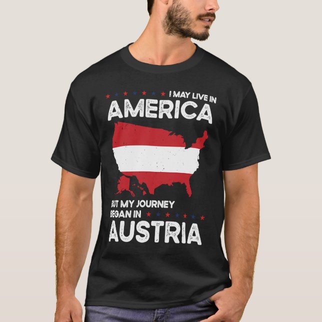 Camiseta Born Austrian Austria American USA Citizenship  1 (Anverso)
