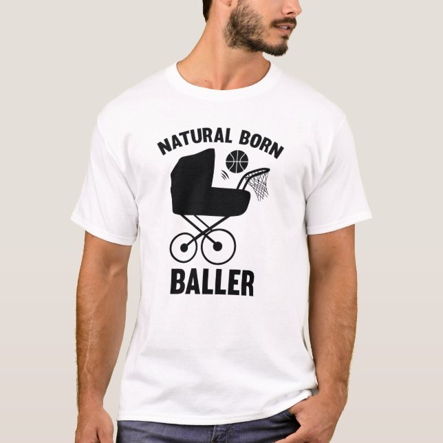 Camiseta Born Baller natural (Anverso)