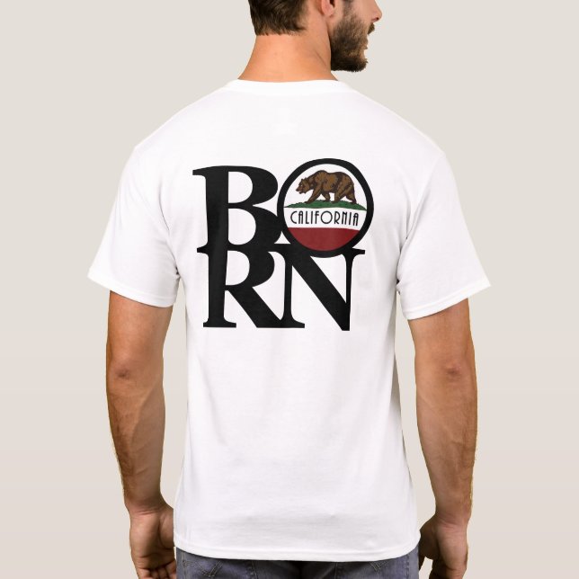 Camiseta BORN California (impresión posterior) (Reverso)
