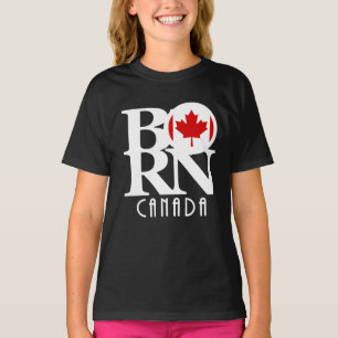Camiseta BORN Canadá (texto blanco)