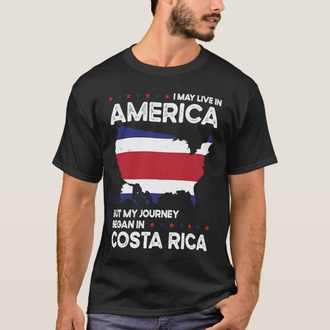 Camiseta Born Costa Rican Costa Rica American USA Citizensh (Anverso)