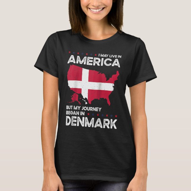 Camiseta Born Danish Denmark American USA Citizenship Ragla (Anverso)
