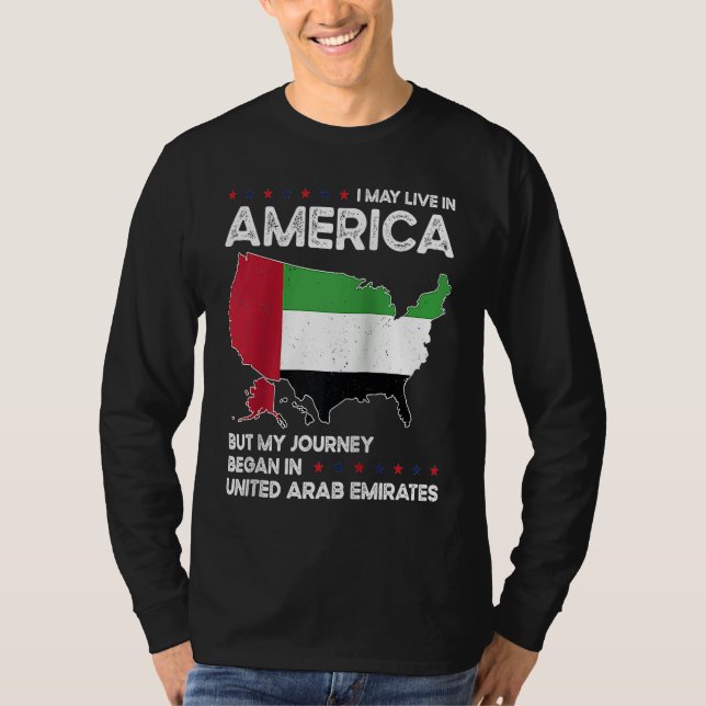 Camiseta Born Emirati United Arab Emirates American USA Cit (Anverso)