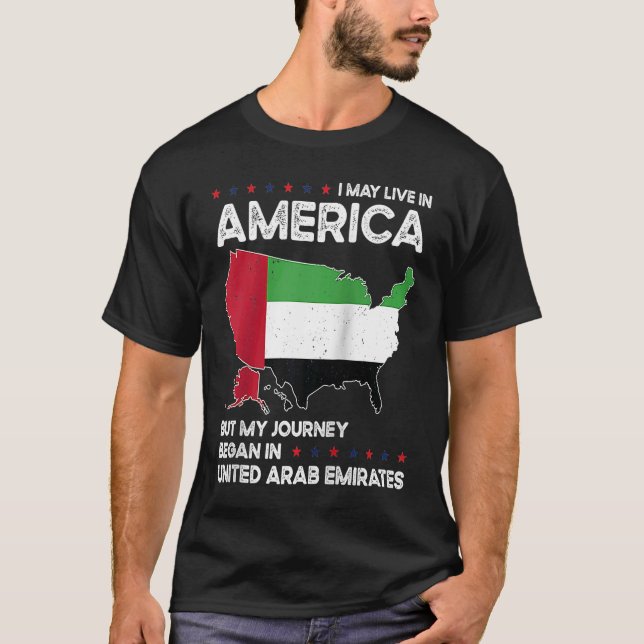 Camiseta Born Emirati United Arab Emirates American USA Cit (Anverso)